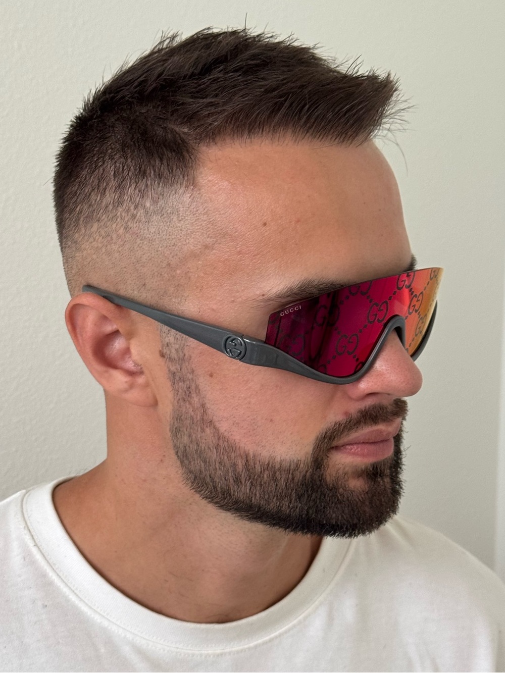 NEW GUCCI SUNGLASSES GG1650S 009 SHIELD MULTICOLOR UNISEX GUCCI EYEWEAR